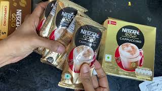 Nescafe Gold Cappuccino Instant Coffee Premix Review [upl. by Gerta]