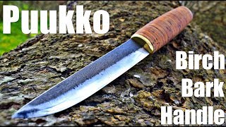 Knife making  Forged Birch Bark Puukko [upl. by Nora]