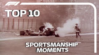 Top 10 Moments of Sportsmanship in Formula 1 [upl. by Hgielac]