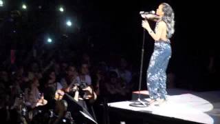 RIHANNA crying on stage  singing live DIAMONDS World Tour Lille Grand Stade [upl. by Rebmyk]