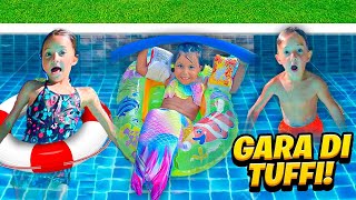 GARA DI TUFFI IN PISCINA CON I NOSTRI AMICI YOUTUBERS MAMMAGIULIA E FIGLIACHIARA [upl. by Orva]