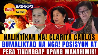 NAKU PO CLARITA CARLOS BUMALIKTAD NA PERA AT POSISYON TINANGGAP GALING KAY LIZA PARA MANAHIMIK [upl. by Nevla]