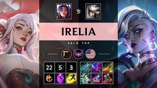 Irelia Top vs Camille Triple Kill Legendary  NA Master Patch 1416 [upl. by Dnyletak]