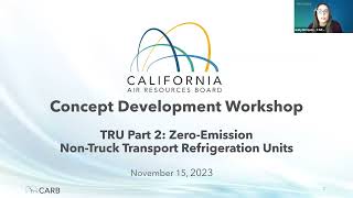 New NonTruck TRU Regulation Concepts Development Workshop [upl. by Emerson]