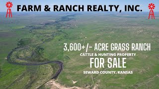 3600 Acre Grass Ranch FOR SALE Cattle amp Hunting Property Seward County Kansas [upl. by Ydnelg]