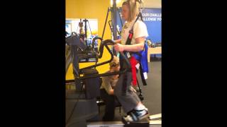 Patricia Q a L1L5 SCI on the Elliptical Gait Trainer at Beyond The Chair [upl. by Derej863]