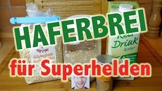 Porridge Haferbrei Rezept  High Carb Vegan  Overnight Oatmeal VEGAN [upl. by Anayt]