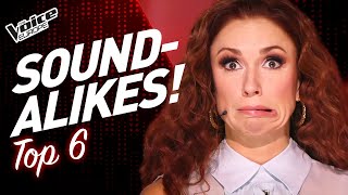 MINDBLOWING SOUNDALIKES on The Voice  TOP 6 [upl. by Aphra]