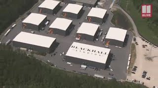 Blackhall Studios Aerial tour of the sound stages property in Atlanta [upl. by Baiel]