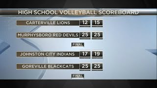 Murphysboro Goreville take home wins in high school volleyball [upl. by Traver944]