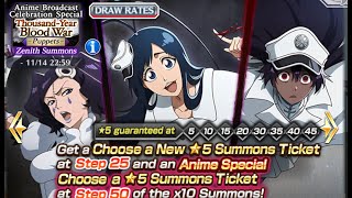 Bleach Brave Souls TYBW Puppet Zenith Summons [upl. by Pruter]