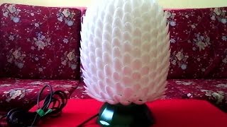 DIY7 LAMPSHADE MADE OF RECYCLED PLASTIC SPOONS amp BOTTLE [upl. by Ott833]