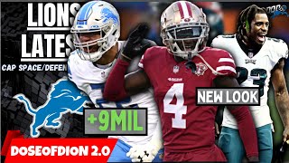 Lions Create 9MIL IN CAP SPACE How Lions FA SIGNINGS Resemble Saints ELITE Defense [upl. by Nonnel]