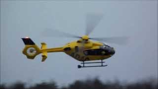 Landung im Regen von Christoph 70 EC135 DHSHP Flugplatz Schöngleina [upl. by Malissia207]