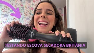 ESCOVA SECADORA BRITÂNIA VALE A PENA  Escova Secadora Britânia BEC02PR Bivolt 4 em 1 1300W [upl. by Vincenz79]