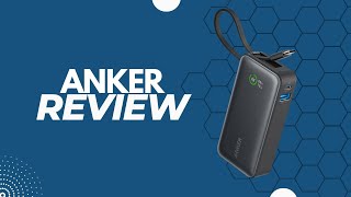 Review Anker Nano Power Bank 10000mAh Portable Charger with Builtin USBC Cable PD 30W Max [upl. by Alleinad26]