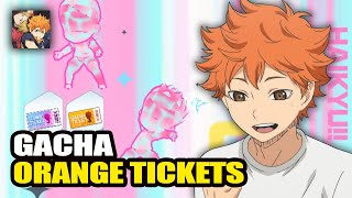 EXCHANGE 2 ICONIC TICKETS amp UNBOX 33 ORANGE TICKETS  HAIKYUU TOUCH THE DREAM JP 12 [upl. by Devaney]