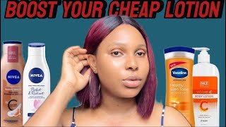 How i turn my cheap lotion into a massive brightening lotion  affordable skincare products [upl. by Atlante]