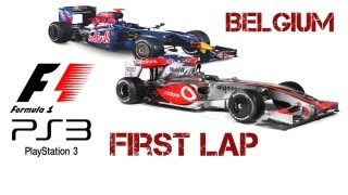 f1 2012 ps3 online racing league  belgium grand prix  spa  justanumber666 1st lap [upl. by Egwan296]