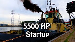 5500 HP Diesel Startup [upl. by Norbie]