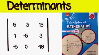 3a Determinants class 11 principles of Mathematics [upl. by Florida]