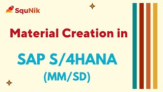 Material Creation in SAP MMSD in SAP S4HANA [upl. by Eiramave]