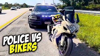 MOTORCYCLE POLICE CHASE  COPS VS BIKERS  ANGRY amp COOL COPS 2024 [upl. by Anahsahs]