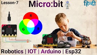 micro bit with RGB LED in tinkercad  micro bit programming  Arduino Titan [upl. by Lang]