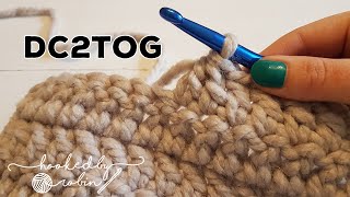 How to Double Crochet 2 Together dc2tog  Double Crochet Decrease [upl. by Onairelav361]