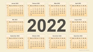 Kalender 2022 [upl. by Arbba]