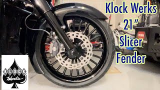 21” Slicer Fender from Klock Werks for my Road Glide 3 [upl. by Nahttam472]