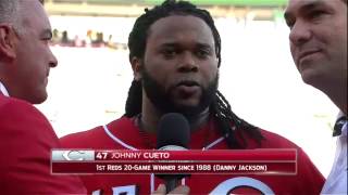 Johnny Cueto obtiene su victoria numero 20 [upl. by Ecad]