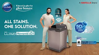 Lloyd Novante Washing Machine  IoT  5D Wash  Ranveer amp Deepika  Hindi  25 Sec [upl. by Caraviello]