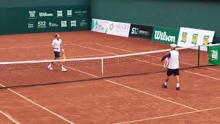 Football legend Diego Forlán plays pro tennis  ITF 2024 [upl. by Elbas]