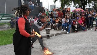 Show de payasos chistosos con fuego Los Kanitas Show en la Macro 29Abr2018 [upl. by Loats]