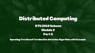 Distributed Computing KTU 2019 Scheme Spanning tree based termination detection algorithm [upl. by Enomaj]