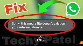 Sorry this media file doesnt exist on your internal storage WhatsApp Status Not Showing Problem [upl. by Ardnaiek]