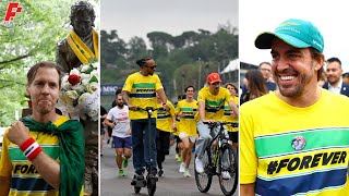 Formula 1 Drivers Run at Imola GP 2024 for Paying tribute to Ayrton Senna  Behind The Scenes [upl. by Annayat926]