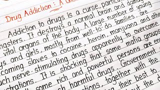 Paragraph  Essay On Drug Addiction In English  Paragraph Writing  Writing With Debika [upl. by Ecnarretal]