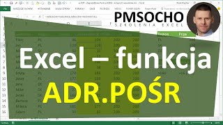 Excel  Funkcja ADRPOŚR  Odwołanie do komórki o adresie zależnym od wartości w komórce odc558 [upl. by Gnurt]