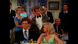 HAPPY DAYS  quotFonzie amp Richie at a Socialite Dinnerquot  The Fonz [upl. by Aerdnaz]