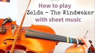 How to play Zelda  The Windwaker  Violin Tutorial Close Up [upl. by Loralie]