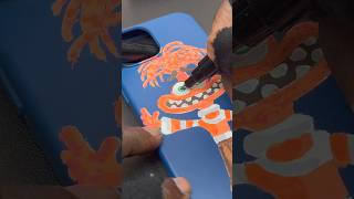 Painting Anxiety on my phone case Custom iPhone case shorts [upl. by Niarbo]