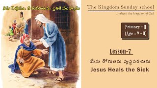 TELUGUPRIMARY  II  LESSON 07 Jesus Heals the Sick [upl. by Ahterod]