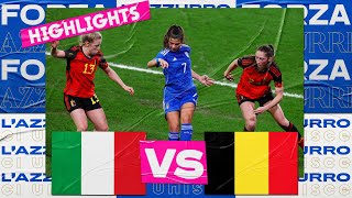 Highlights ItaliaBelgio 12  Femminile  Arnold Clark Cup [upl. by Ydarg]