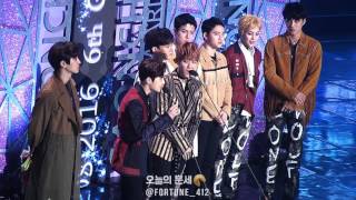 170222 GAON CHART AWARDS EXO ALBUM  가온차트 시상식 올해의 가수상 앨범 부문 3분기 수상소감♡ 수호 찬열 카이 첸 [upl. by Reifinnej]