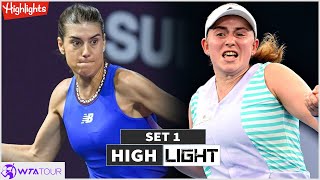 Sorana Cirstea vs Jelena Ostapenko Set 1 Highlights  WTA Adelaide International 2024 [upl. by Marga]