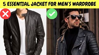 5 BEST ESSENTIAL JACKETS FOR MENS WARDROBE  M STYLE [upl. by Nylkcaj]