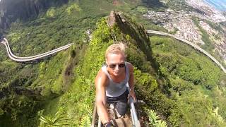 Stairway to Heaven Haiku Stairs  Oahu GoPromov [upl. by Alamat659]