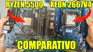 O Melhor XEON V4 vs RYZEN Baratinho  Comparativo do XEON 2667V4 vs RYZEN 5500 [upl. by Jeanelle]